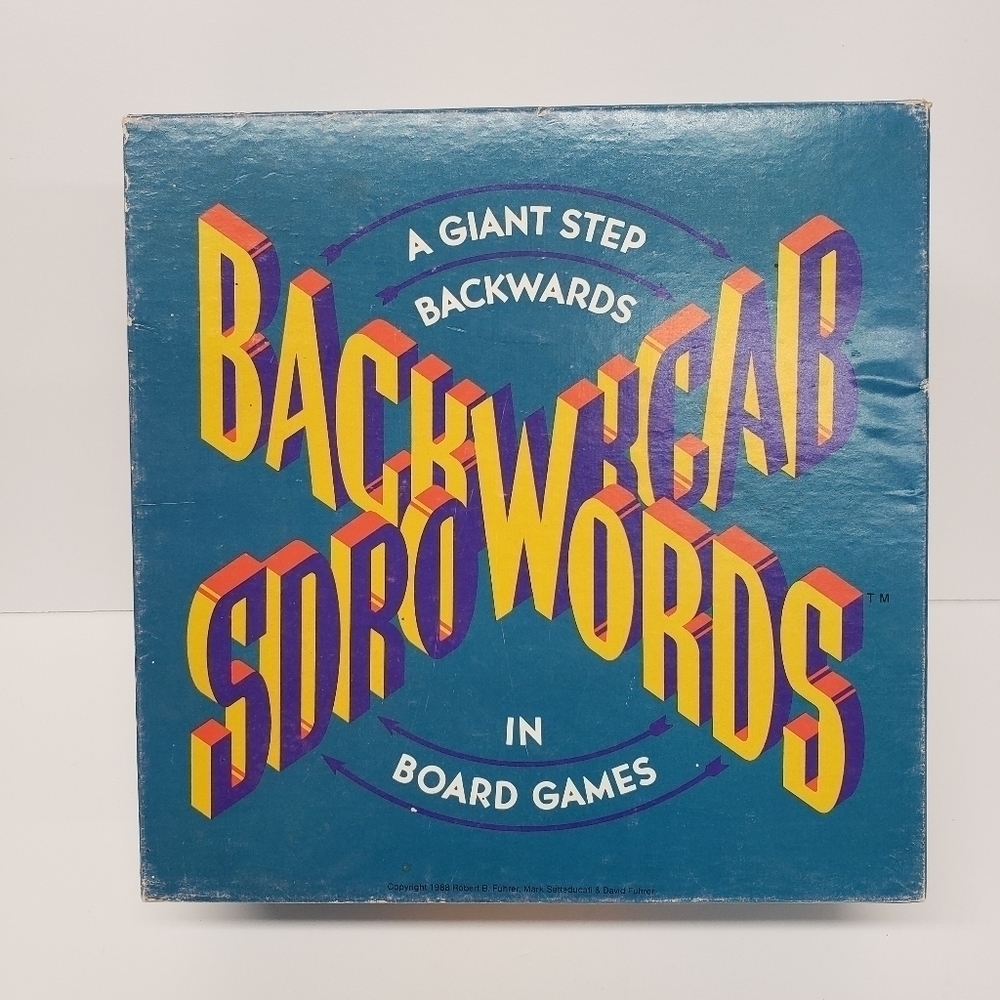 Random House Backwords Words 1988 Vintage Board Game